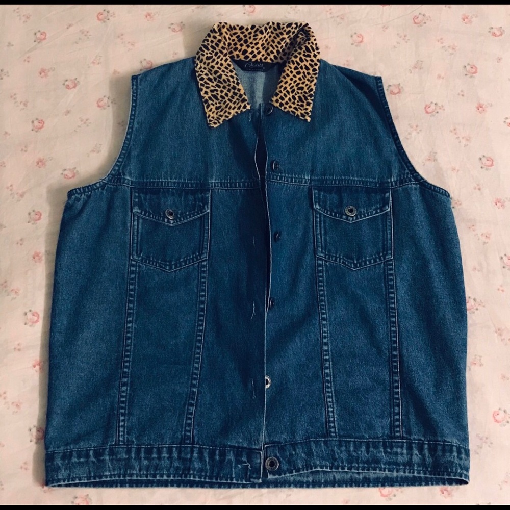 Vintage 1980s denim vest